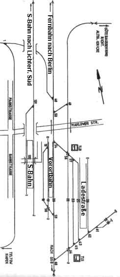 Gleisplan Bahnhof Teltow-Heinersdorf 1952