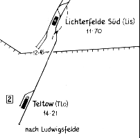 Gleisplan S-Bahn Teltow 1958